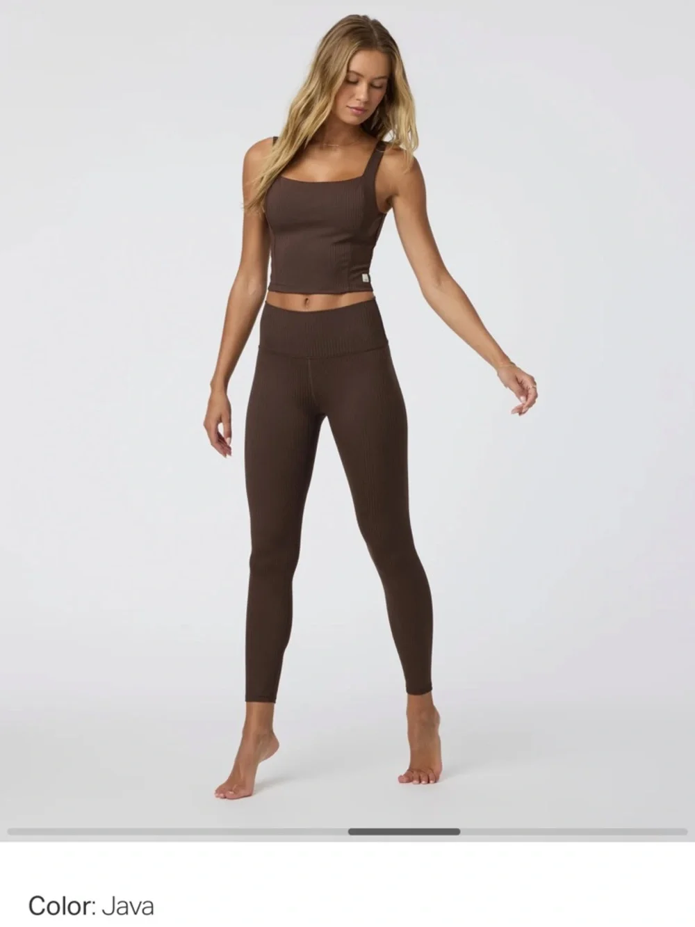 Vuori Inversion Rib Legging in Java - Picture 2 of 6